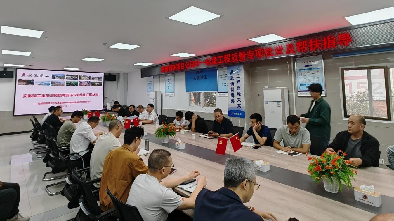 工程经济所参加涪陵西环项目工程质量提升专项行动检查