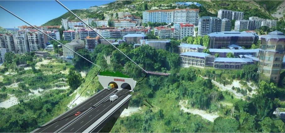 奉节岸隧道锚段BIM实景模型