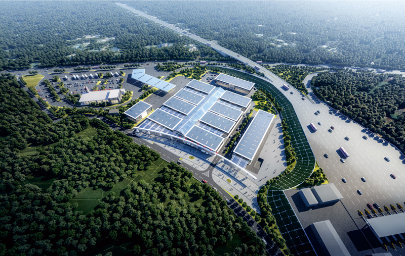 重庆万州区万州汽车市场鸟瞰图